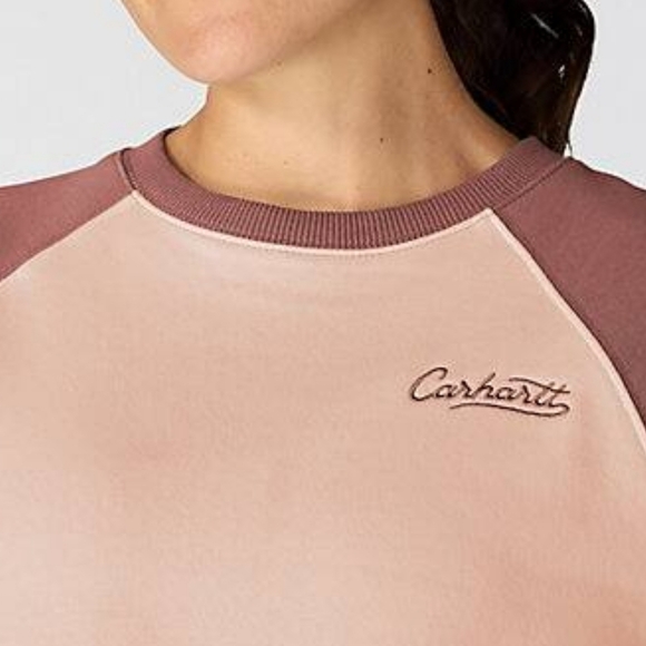 Carhartt Sawyer Crewneck Sweatshirt- Light Coral - Picture 4 of 10